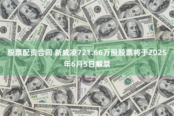 股票配资合同 新威凌721.66万股股票将于2025年6月5日解禁